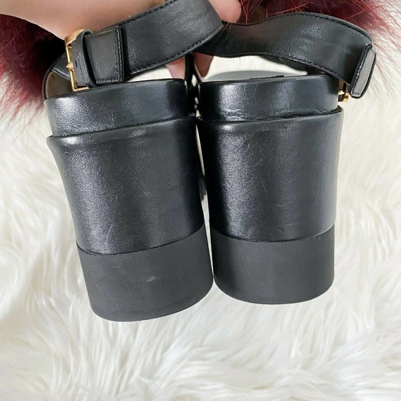 Sergio Rossi Fur Platform Wedge Slingback Sandal - Picture 9 of 12